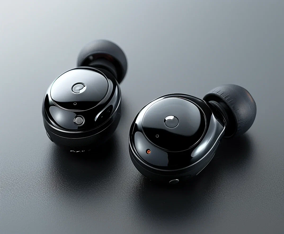 Close-up of the AI Buddies earbuds